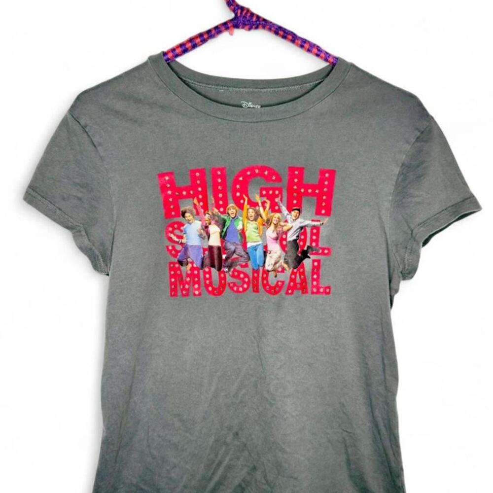 Disney High School Musical Gray & Red Bedazzled Tee